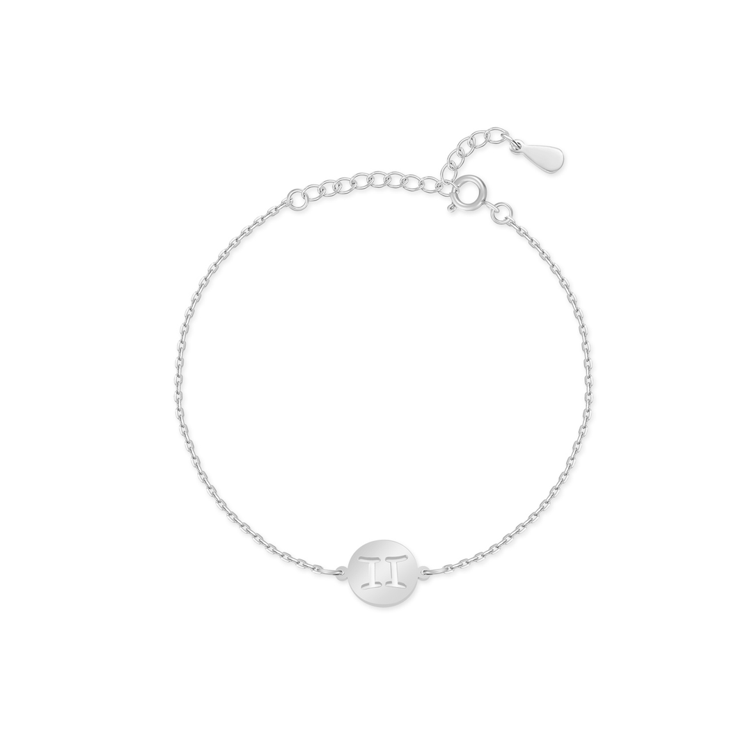 Stylish Zodiac Bracelet - Lyra-Silver-Gemini-The Livary