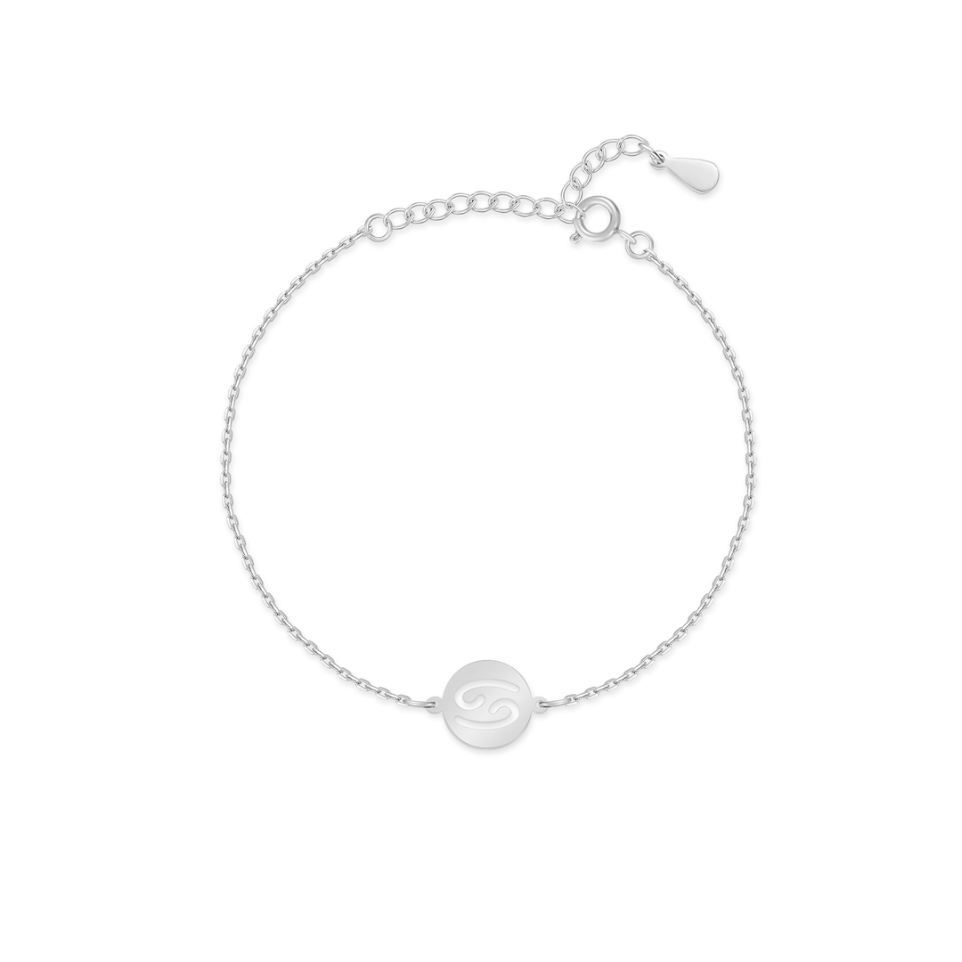 Stylish Zodiac Bracelet - Lyra-Silver-Cancer-The Livary