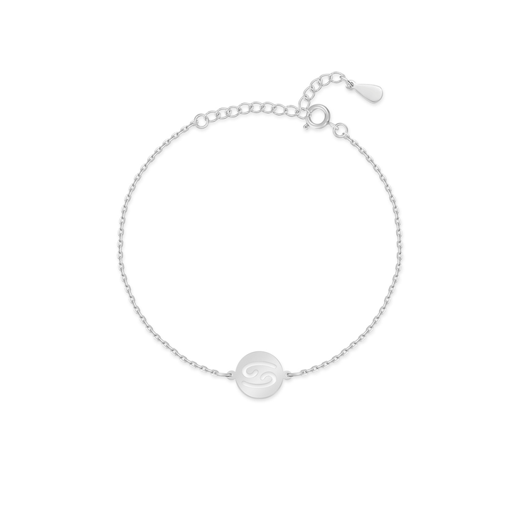 Stylish Zodiac Bracelet - Lyra-Silver-Cancer-The Livary