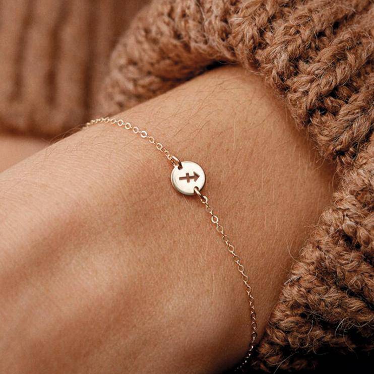 Stylish Zodiac Bracelet - Lyra-Gold-Aquarius-The Livary
