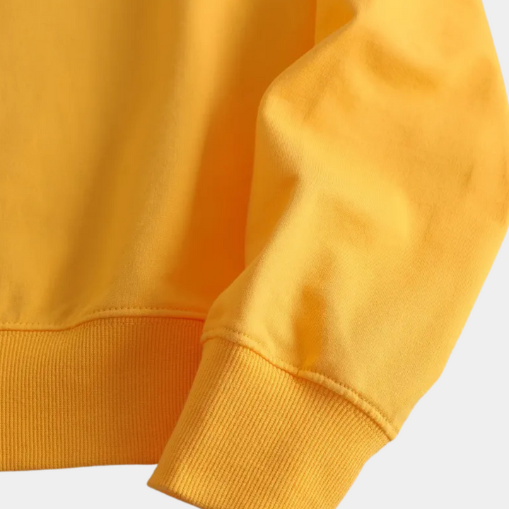 Yellow Women's Sweatshirt with Floral Print - Fleur-XS-The Livary