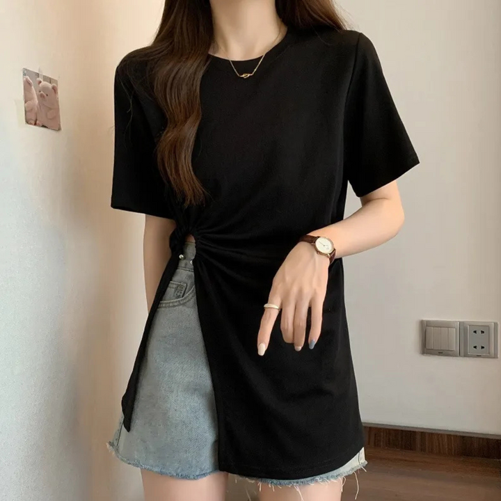 Asymmetrical Top for Women - Sienna-Black-XS-The Livary